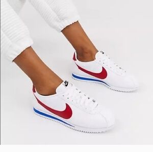 Nike Womens Classic Cortez White Varsity Red Blue 'Forest Gump' Size 5.5 Womens